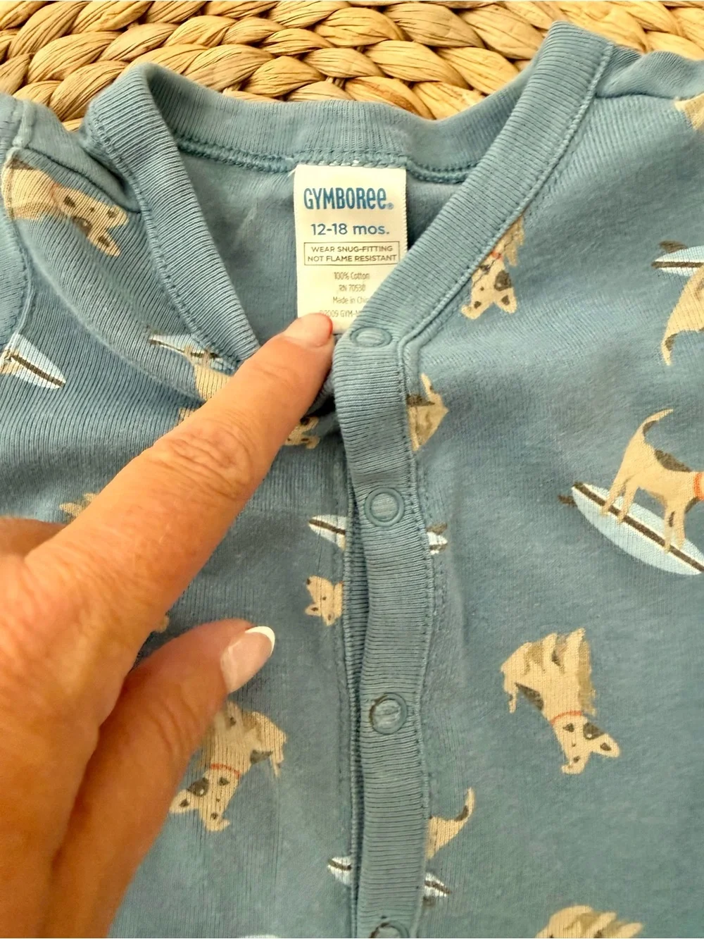 Gymboree Baby Boys Pajamas/Romper Dogs Sz 12-18 Months